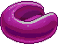 Sedia a capsula trasparente rosa image