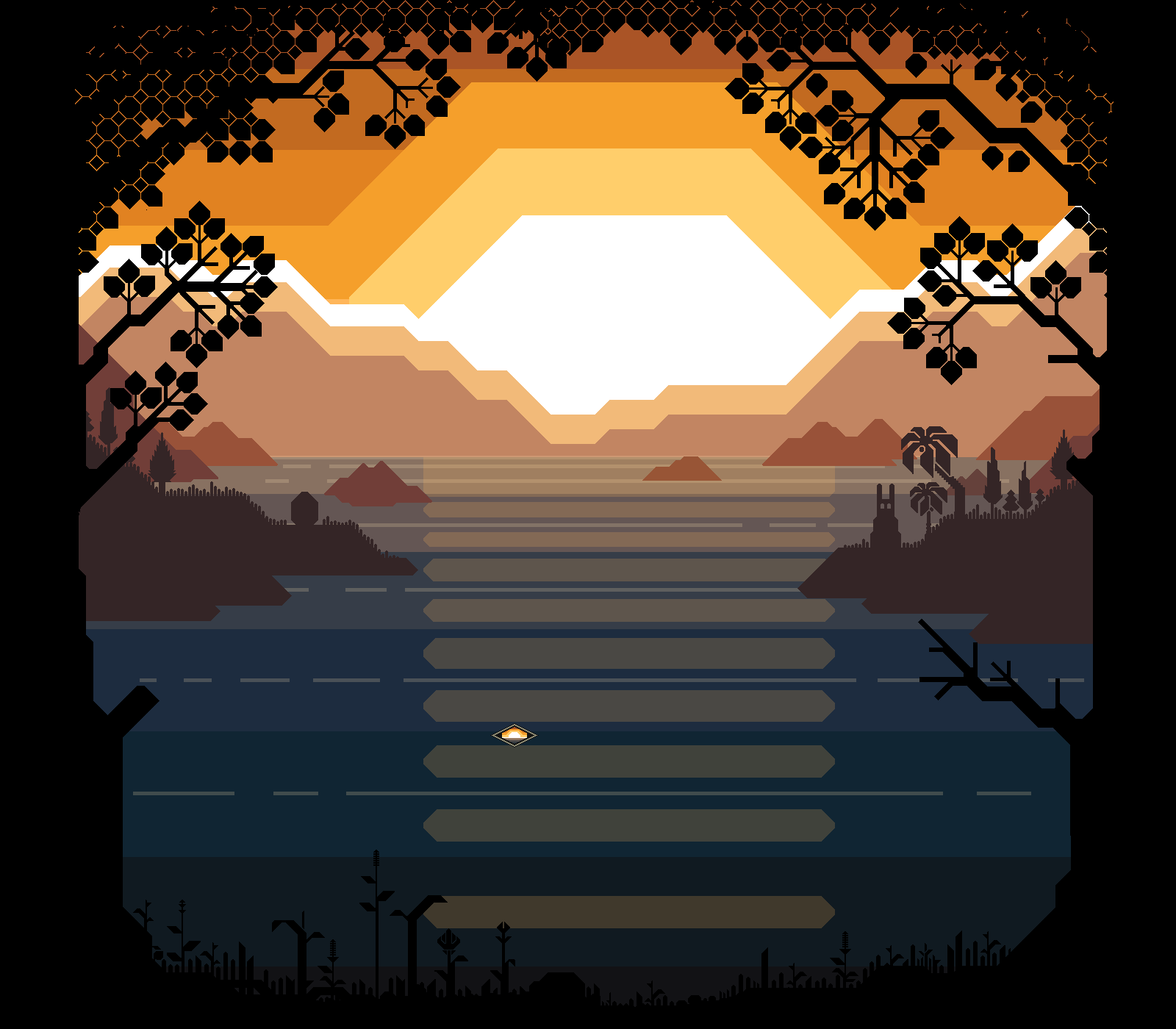 Tramonto pixelato image