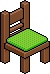 Sedia con Cuscino Verde image