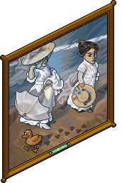 Dipinto: Un Anatroccolo fa Photobombing sulla Spiaggia