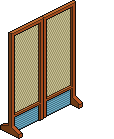 Wooden screen - blue