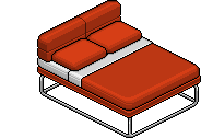 Letto Matrimoniale Norja Rosso image