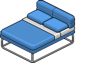 Letto Matrimoniale Norja Blu image