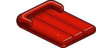 Materassino Gonfiabile Plastic Rosso image