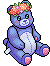 Orso Corona di Fiori Blu image