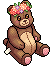 Orso Corona di Fiori Marrone image