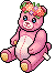 Orso Corona di fiori rosa image