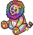 Peluche Leone Arcobaleno image