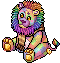 Leone con Sciarpa Arcobaleno image