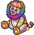 Leone Corona di Fiori arcobaleno image