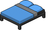 Letto Matrimoniale Scuro Blu image
