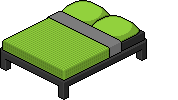 Letto Matrimoniale Scuro Verde image