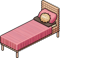 Letto in Rattan Rosa