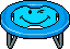 Trampolino Smiley Blu