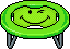 Trampolino Smiley Verde
