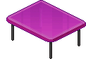 Tavolo rettangolare trasparente rosa image