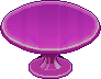 Tavolo rotondo trasparente rosa image