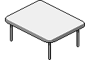 Tavolo rettangolare bianco image