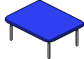 Tavolo rettangolare blu image