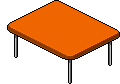 Tavolo rettangolare arancione image